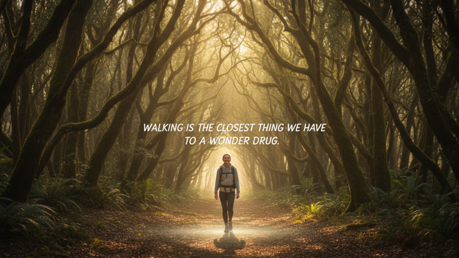 A group enjoying outdoor walking, highlighting the benefits of outdoor activities in Sacramento fitness groups.