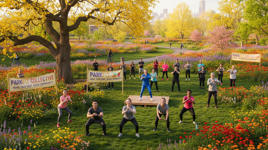Community exercising outdoors in Sacramento, highlighting the benefits of outdoor activities.