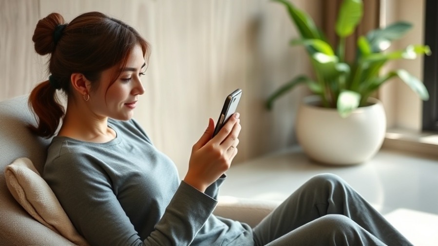 User experience testing in a serene, spa-like setting with a smartphone.