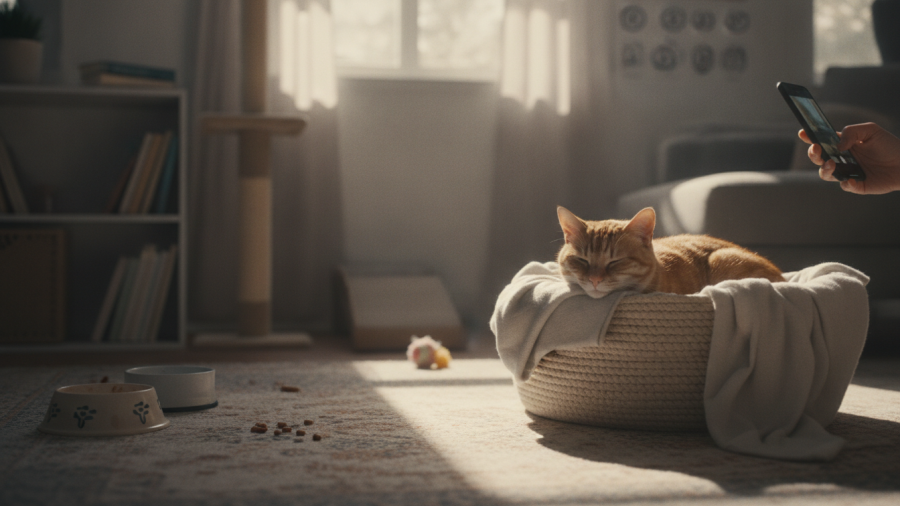 Understanding how human stress affects cat behavior and signs of stress in cats.