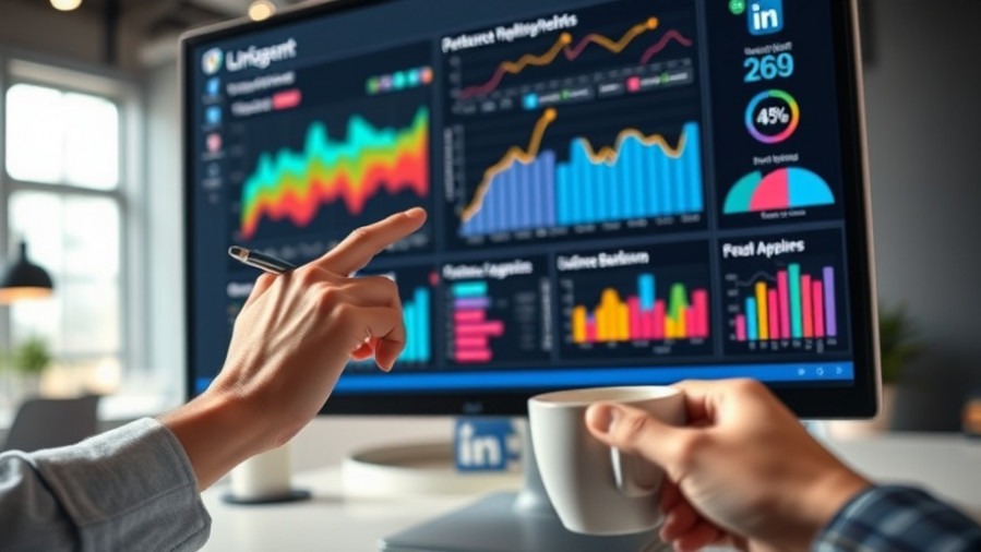 Analytical close-up of LinkedIn timing strategy visuals on a monitor.