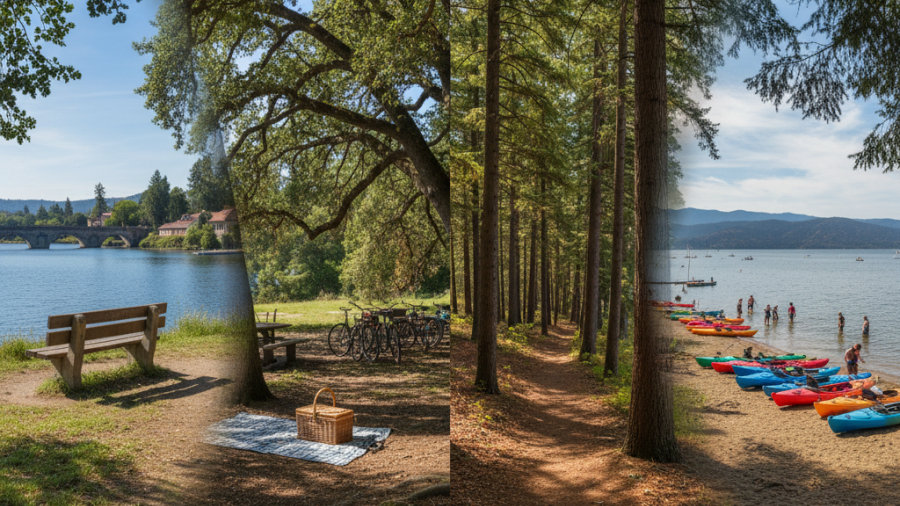 Panoramic view of the loop's hidden corners, featuring Folsom's scenic spots.
