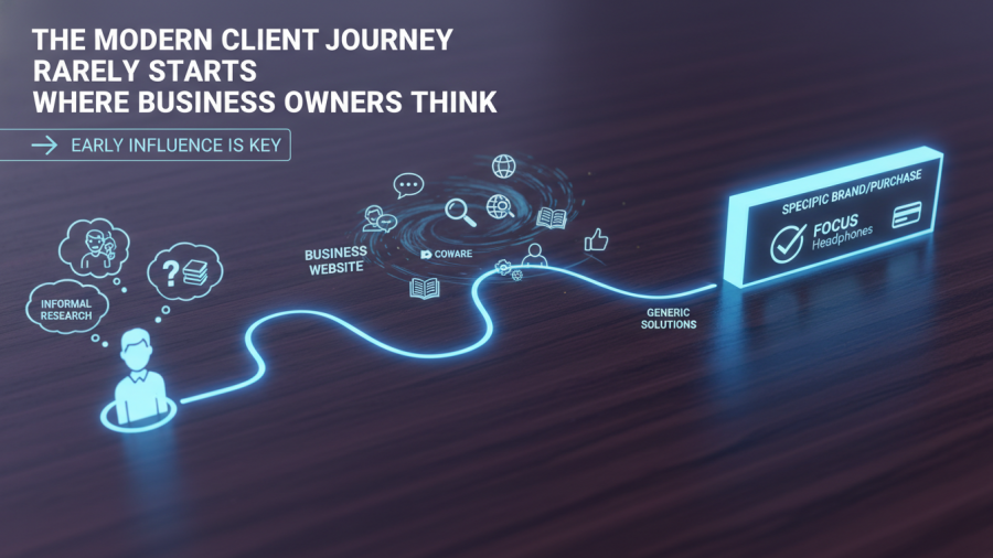 Understanding why some businesses show up everywhere online in the client journey.