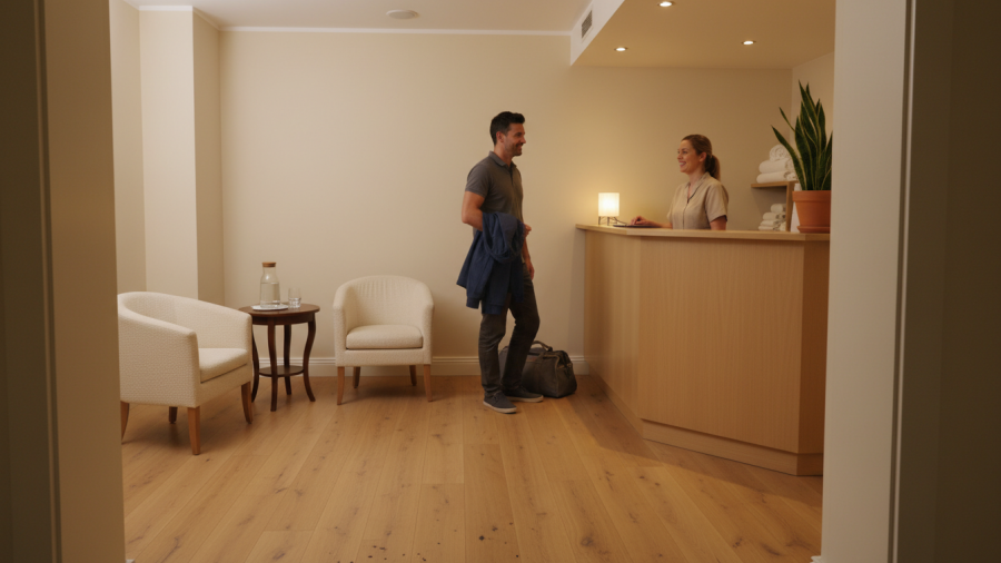 Welcoming spa reception area in Bend, perfect for a personalized spa experience.