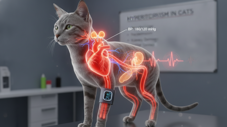 Understanding why hyperthyroidism in older cats leads to weight loss despite increased appetite.