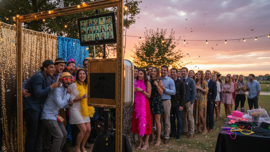 Fun photo booth rental in Sacramento for events, capturing joyful memories.