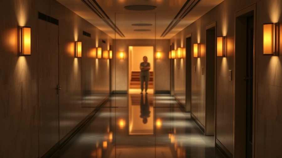 Serene spa hallway at closing time, reflecting tranquility and leadership.