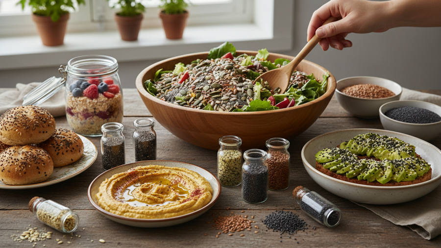 Nutritious seeds for eye health nutrition and omega-3 for eyes