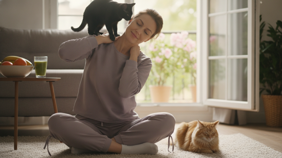 Discover how human stress can affect cat behavior and signs of stress in cats.