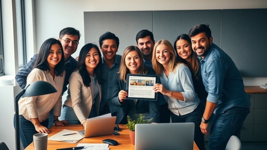 Team celebrates content creation success in a genuine, warm atmosphere.