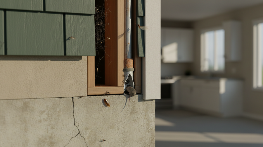 Seal entry points to prevent pests in Sacramento homes from tiny gaps.