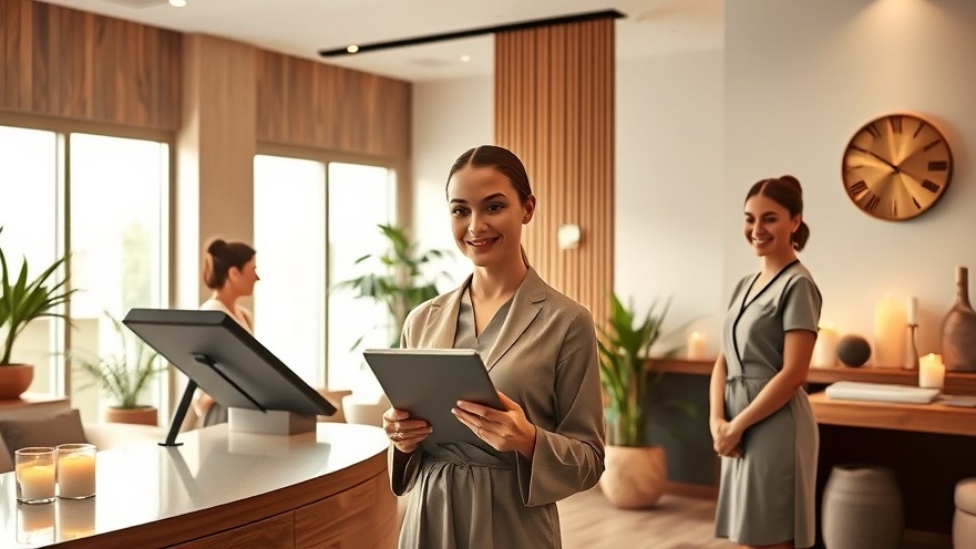 Elegant spa reception showcasing Vagaro spa software with a tranquil atmosphere.