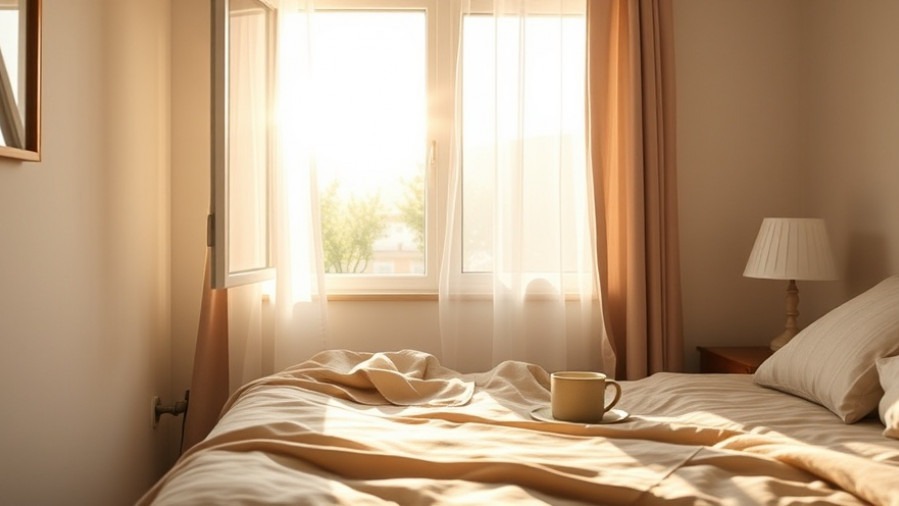 Sunrise in a cozy bedroom with non-toxic bedding and eco-friendly comforters.