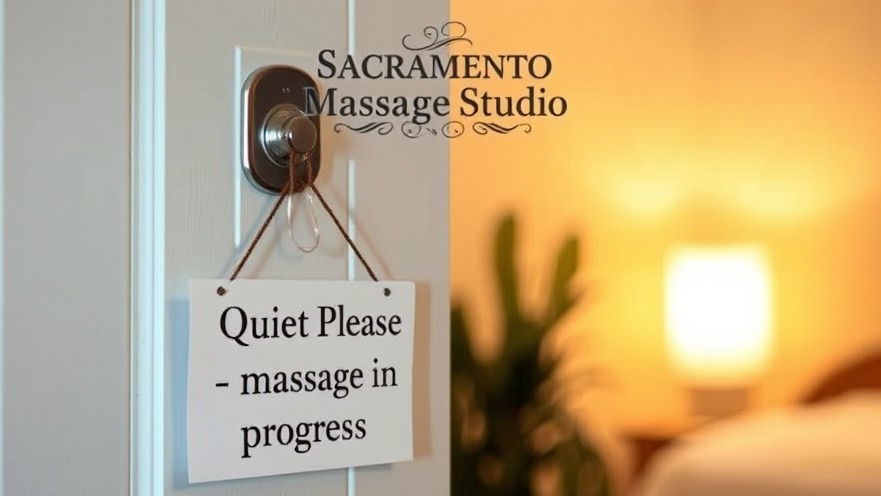 Quiet Please sign on a massage studio door, inviting serene treatment space.