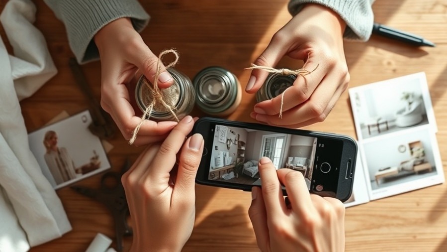 Crafting spa community engagement: tying raffia and arranging marketing samples.