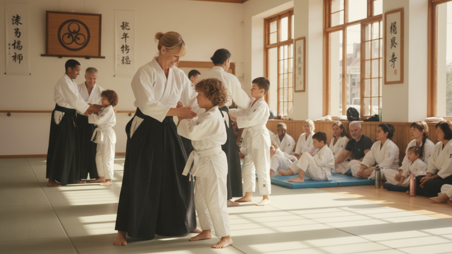 Aikido classes in Sacramento promote non-competitive martial arts for families.