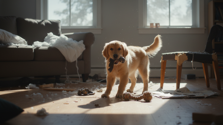 Understanding destructive chewing in dogs: essential dog training tips.