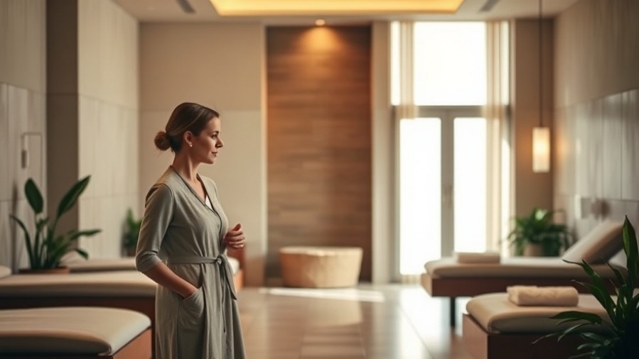 Spa director exemplifying leadership in a serene spa interior.