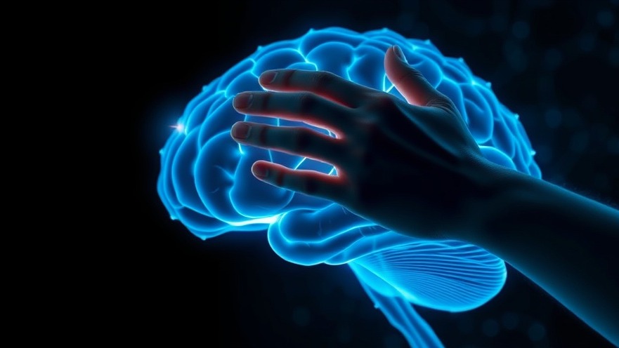 Photorealistic digital art of a glowing human brain with blue neural pathways.
