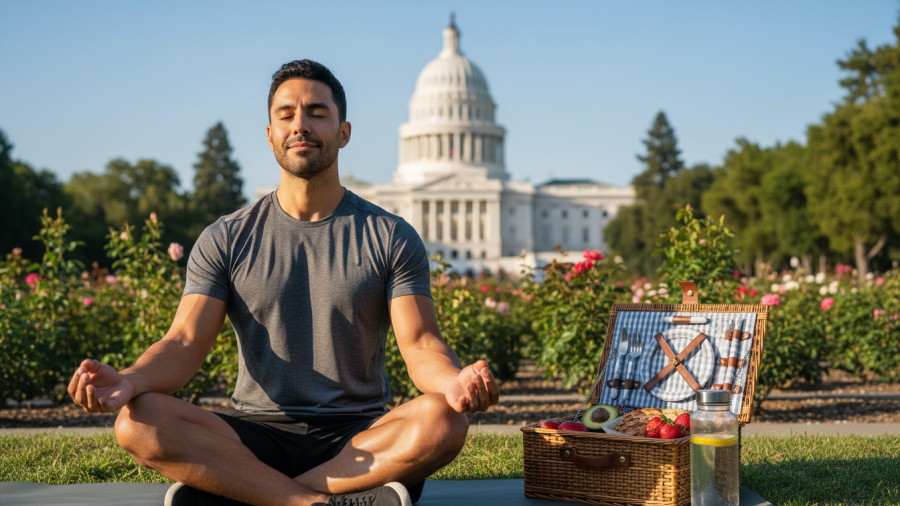 Man discovering healthy lifestyle choices in Sacramento with local fitness resources.