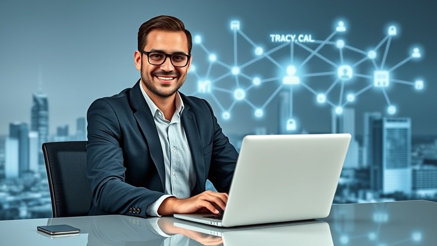 Confident business professional reviews positive ratings in Tracy, California.