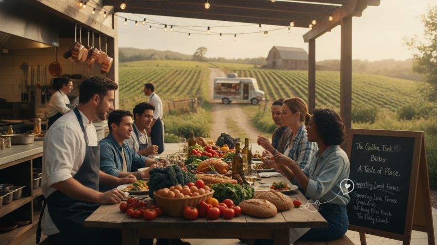 Exploring local sourcing restaurant business models for a fresh farm-to-table experience.