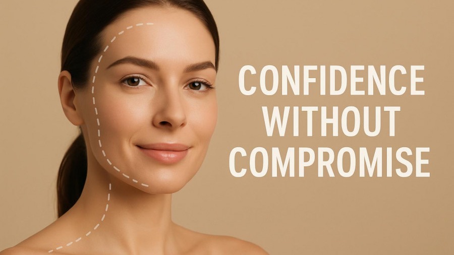 Client comfort in aesthetics with RF technology skin tightening for innovative body treatments.