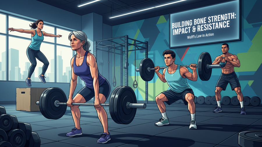 Strength training exercises enhance bone health and promote resistance training benefits.