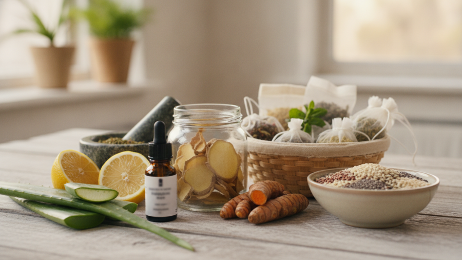 Natural remedies for constipation promote digestive health with fiber-rich foods.