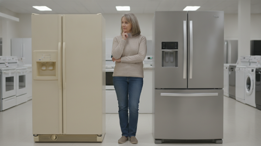 Exploring sustainable living in Sacramento: comparing energy-efficient vs. older refrigerators.