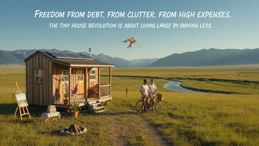 Freedom through tiny house design for a sustainable lifestyle and eco-conscious living.
