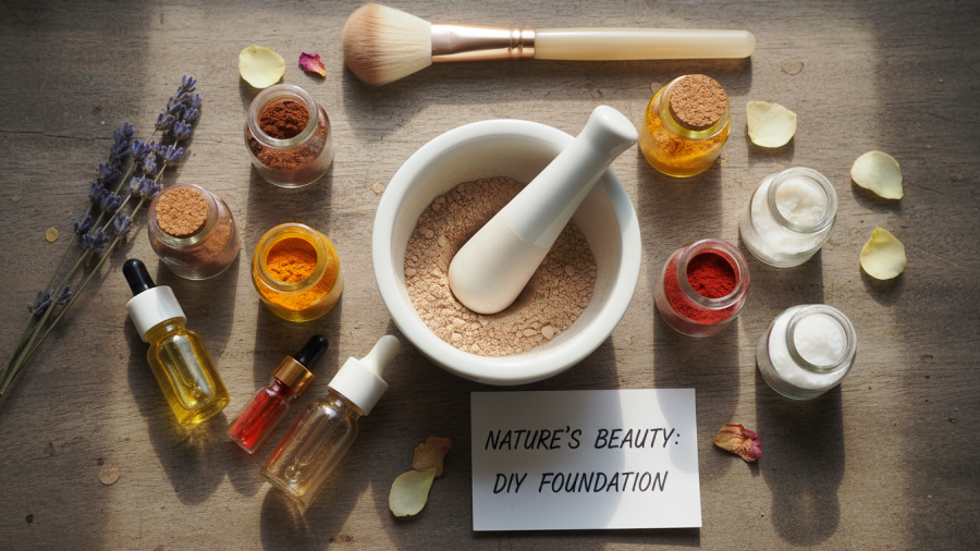 DIY homemade beauty products using natural ingredients for zero waste beauty.