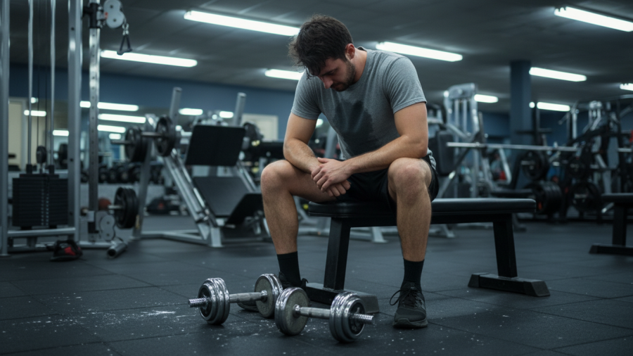 Person recovering post-workout, illustrating active recovery for muscle soreness.