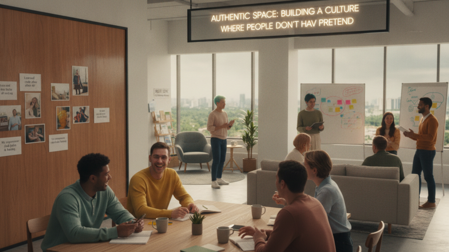 Creating psychological safety in workplace culture for authentic leadership.