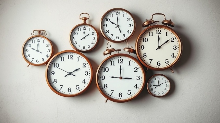 Colorful abstract clocks illustrating Instagram engagement times for optimal posting.
