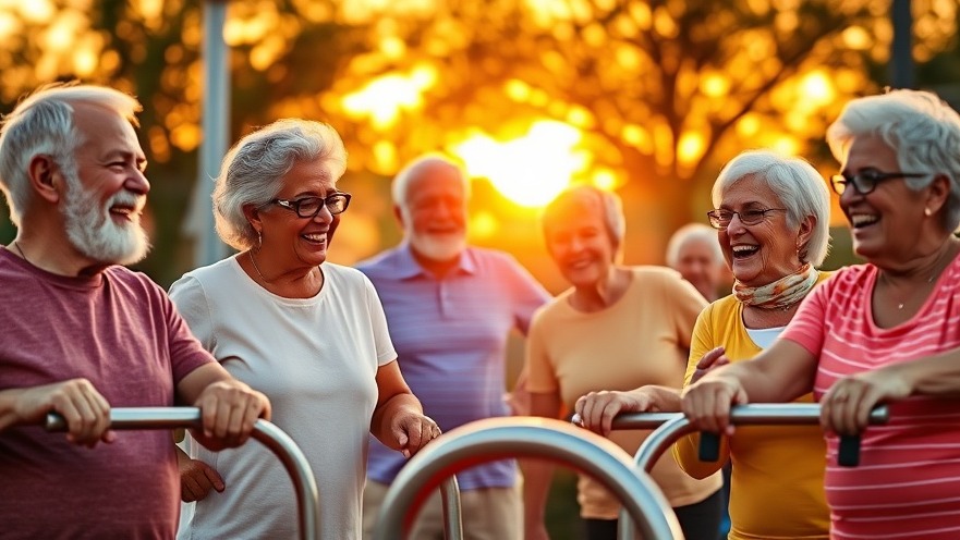 Older adults enjoying outdoor exercise in Sacramento, promoting a protein-rich diet and wellness.