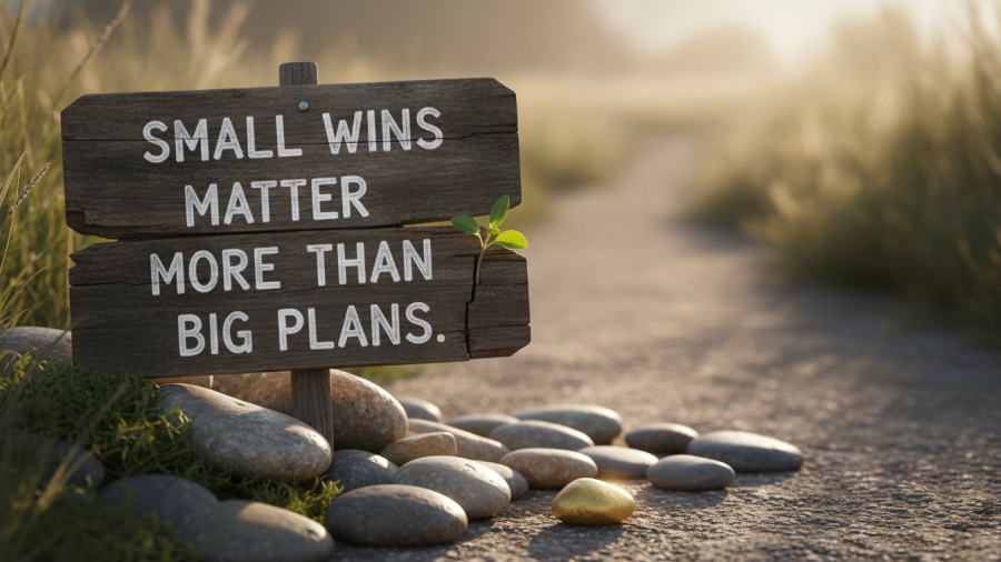 Why feeling overwhelmed makes simple tasks impossible - small wins matter.