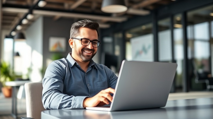 Small business owner refining content strategy with an analytics dashboard.