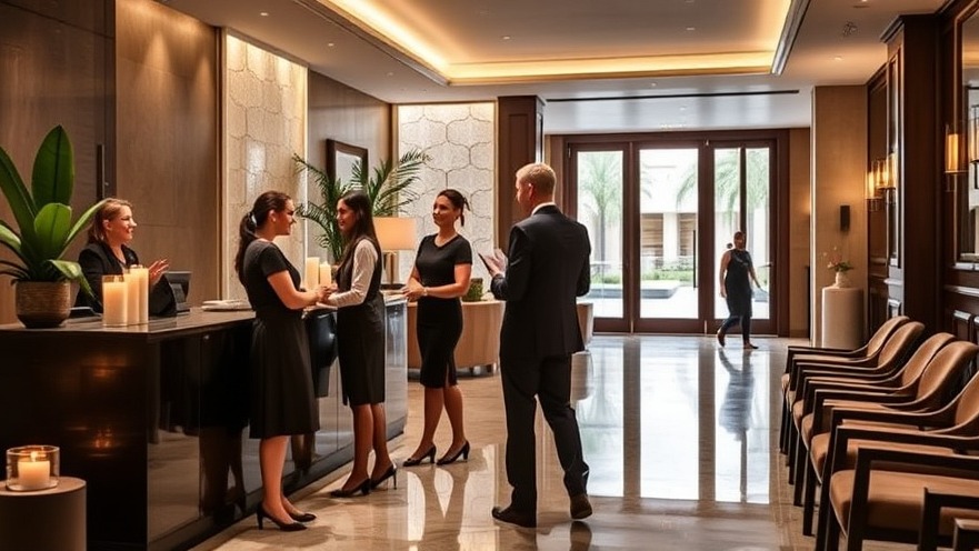 Luxurious spa lobby with welcoming staff ensuring a top-notch guest experience.