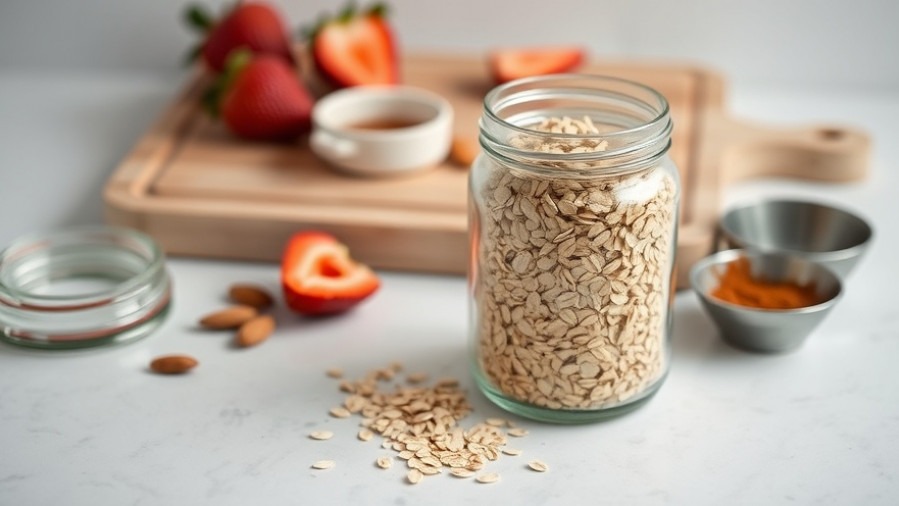 Rolled oats in a jar highlighting oats benefits for weight loss and health.