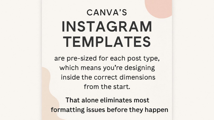 Canva Instagram templates for optimized post dimensions and photo sizes.