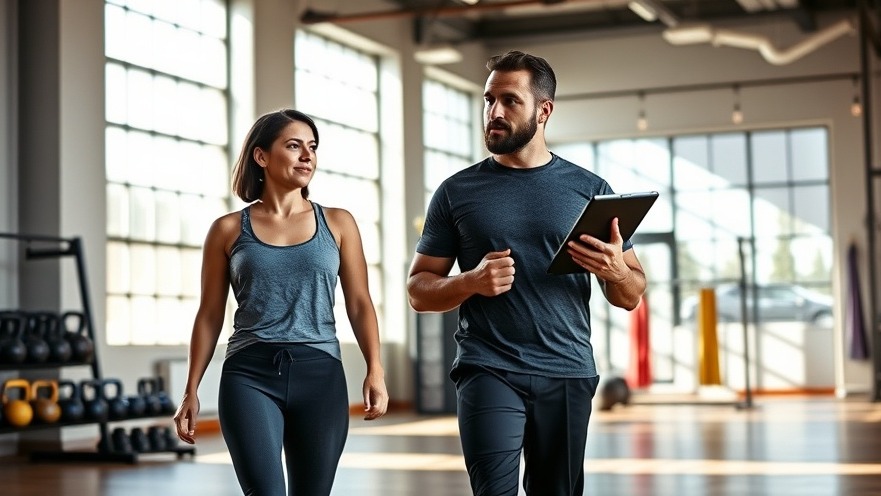 Personal trainer guiding client in Sacramento gym for customized fitness plans.