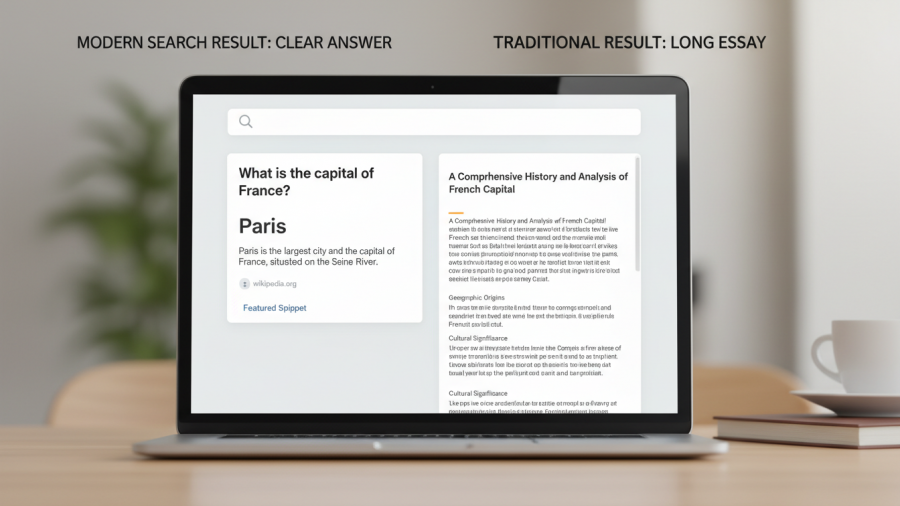 Search engines prioritize clear answers in AI in content marketing.