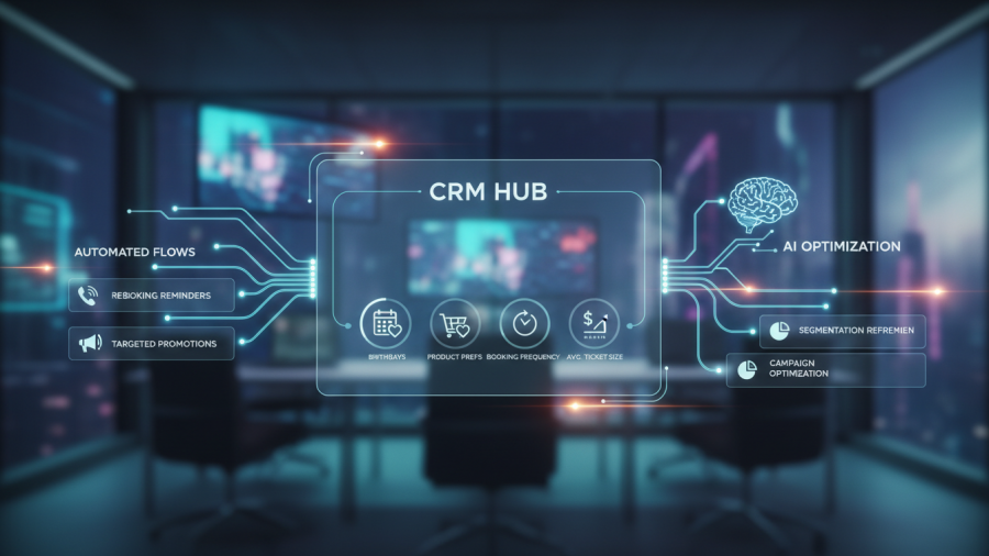 Automated CRM tools enhancing customer retention in spas and loyalty in the wellness industry.