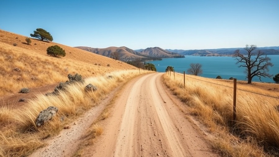 Scenic view of Brown's Ravine Trail along Folsom Lake, showcasing serene landscape.