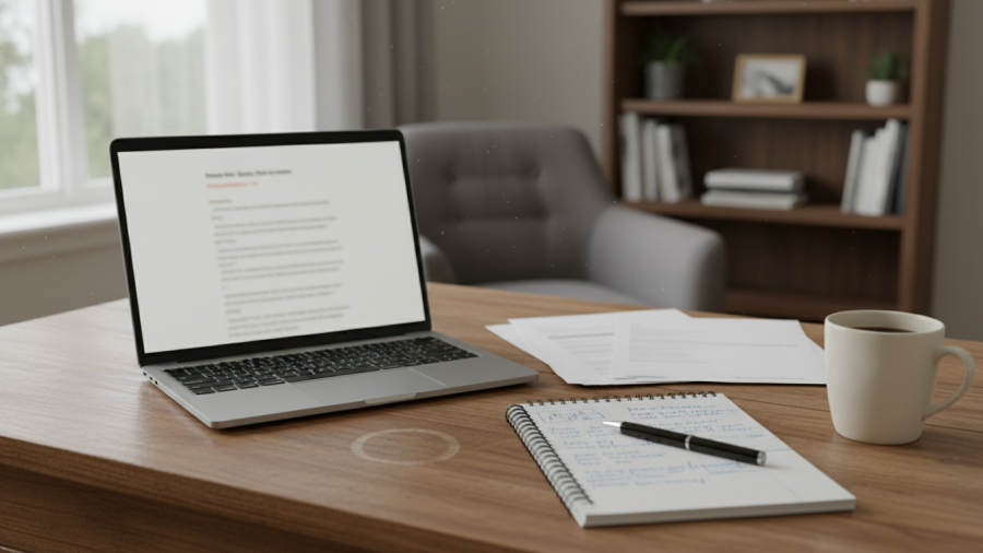 Thoughtful study scene demonstrating benefits of cold showers on immune function.