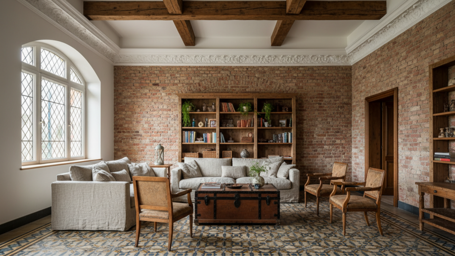 Eco-friendly renovation showcasing sustainable living through innovative repurposing materials.