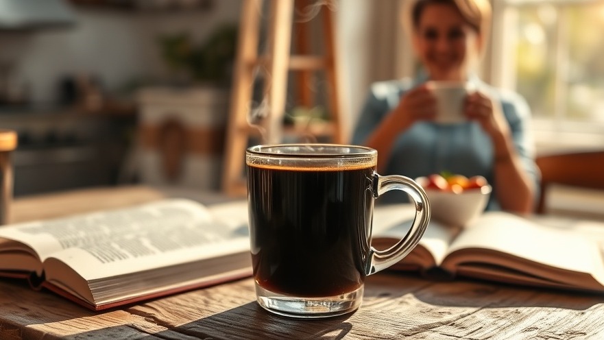 Steaming cup of black coffee symbolizing the health effects of coffee consumption.