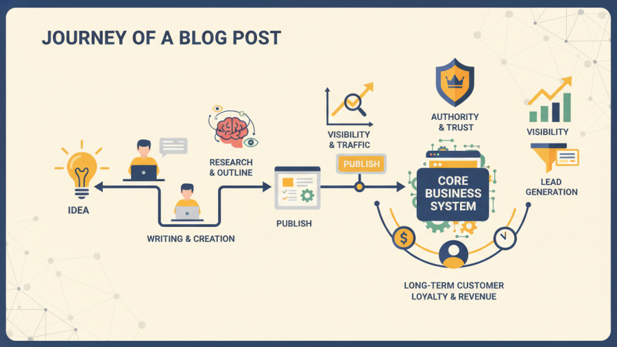 Evolving AI in content marketing supports visibility and authority for businesses.