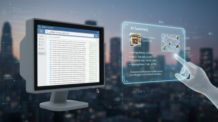 AI-generated summaries enhance search visibility for small business queries.